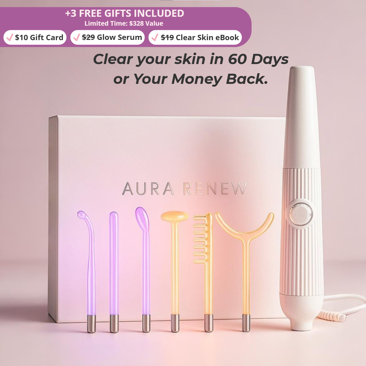 Aura Renew Wand — Clear Acne, Smooth Wrinkles & Renew Hair